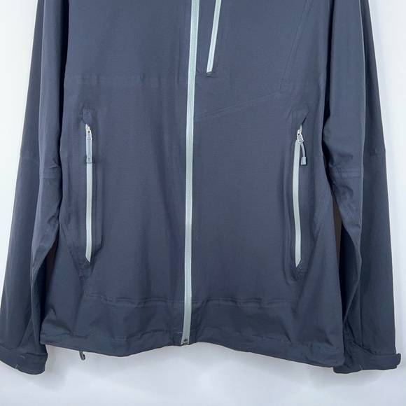 Patagonia Stretch Rainshadow Jacket Black Hooded Lightweight Men's Size Medium - Picture 4 of 11
